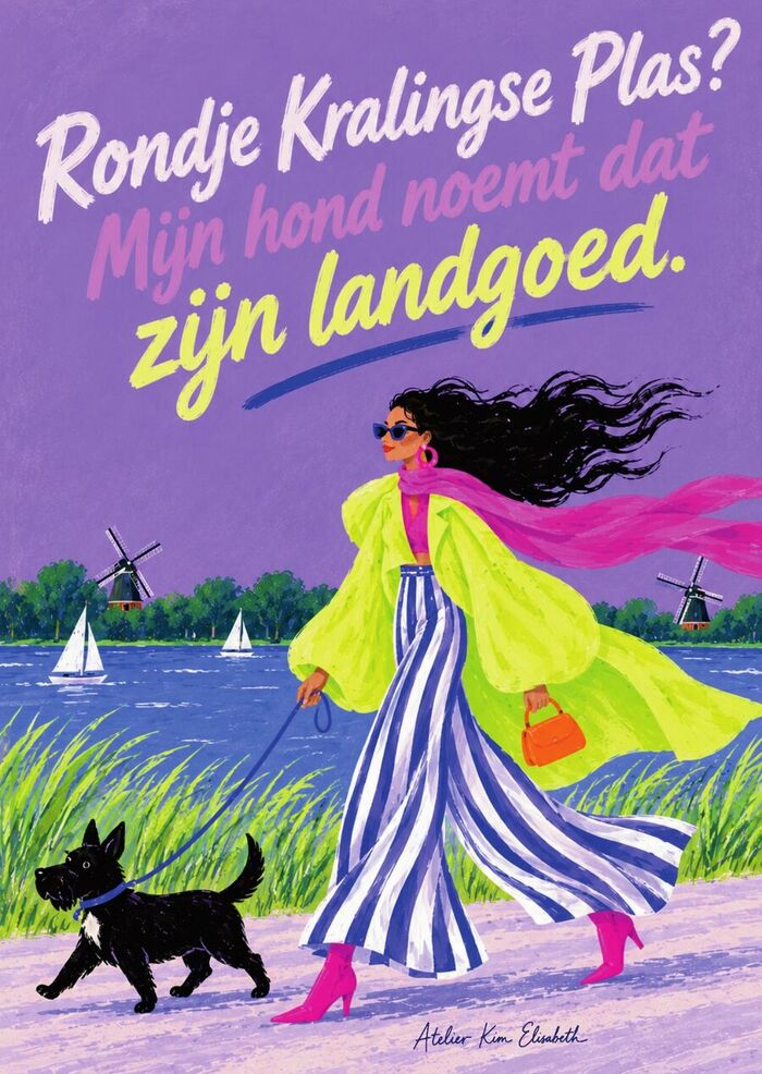 Ansichtkaart: Rondje Kralingse Plas? Mijn hond noemt dat zijn landgoed.